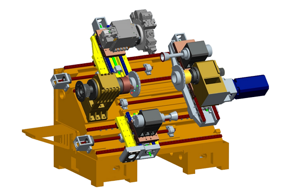 雙主軸單刀塔雙磨頭